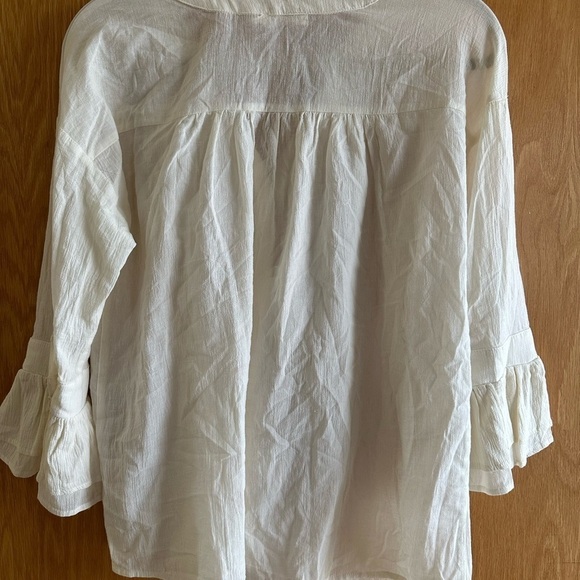 Blu Pepper 100% Cotton Button Down V-Neck - Picture 5 of 7